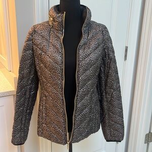Michael Kors leopard print with hidden hood. size Small